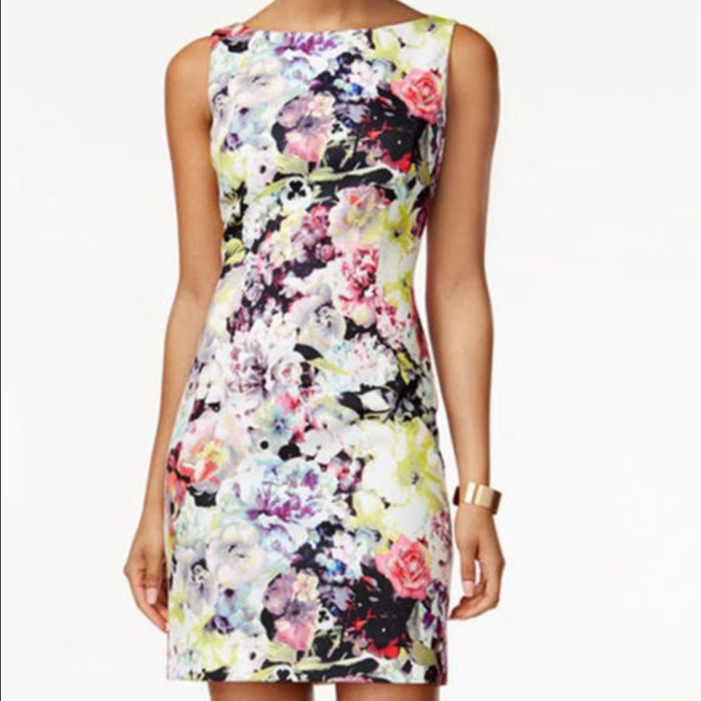 Tahari Floral Sheath Dress NWT